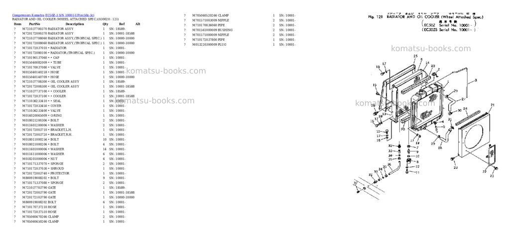 Komatsu ec50z-3 s/n 10001-up Parts catalog cover Komatsu ec50z-3 s/n 10001-up Parts catalog cover