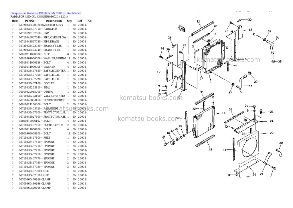 Komatsu EC50Z-5 S/N 20001-UP Parts catalog cover Komatsu EC50Z-5 S/N 20001-UP Parts catalog cover
