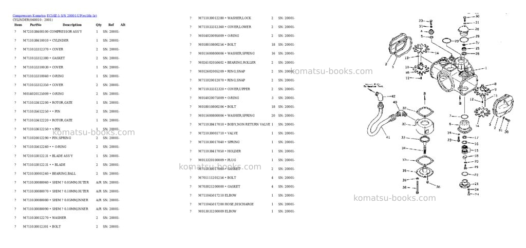 Komatsu ec50z-5 s/n 20001-up Parts catalog cover Page 6 Komatsu ec50z-5 s/n 20001-up Parts catalog cover Page 6