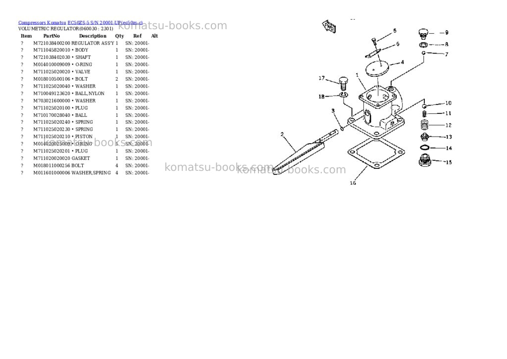 Komatsu EC50ZS-5 S/N 20001-UP Parts catalog cover Page 10 Komatsu EC50ZS-5 S/N 20001-UP Parts catalog cover Page 10
