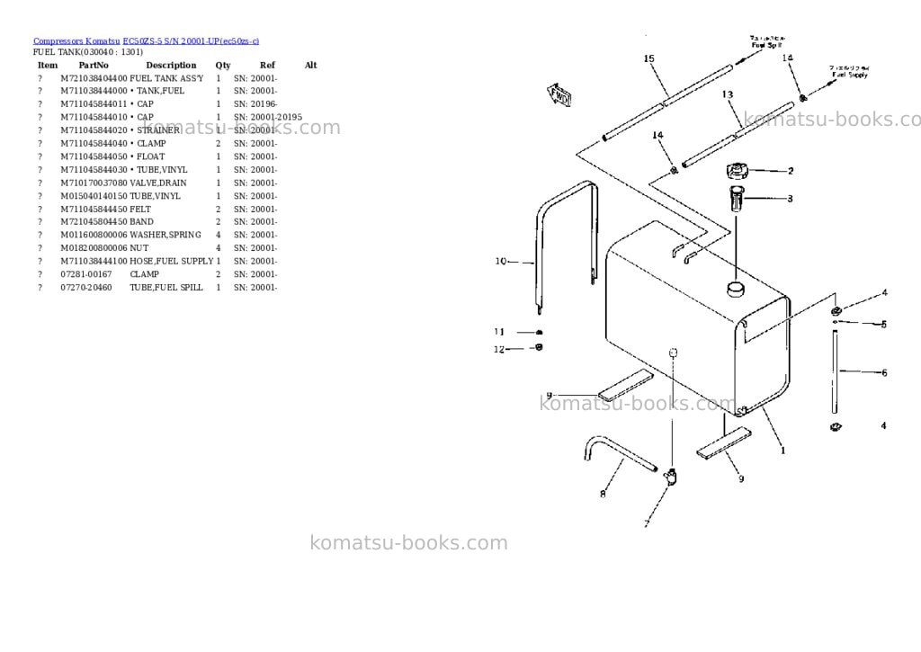 Komatsu EC50ZS-5 S/N 20001-UP Parts catalog cover Page 3 Komatsu EC50ZS-5 S/N 20001-UP Parts catalog cover Page 3