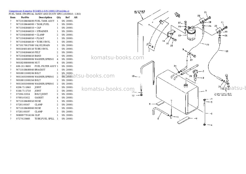 Komatsu EC50ZS-5 S/N 20001-UP Parts catalog cover Page 4 Komatsu EC50ZS-5 S/N 20001-UP Parts catalog cover Page 4
