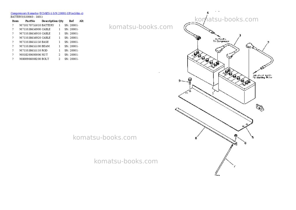 Komatsu EC50ZS-5 S/N 20001-UP Parts catalog cover Page 5 Komatsu EC50ZS-5 S/N 20001-UP Parts catalog cover Page 5