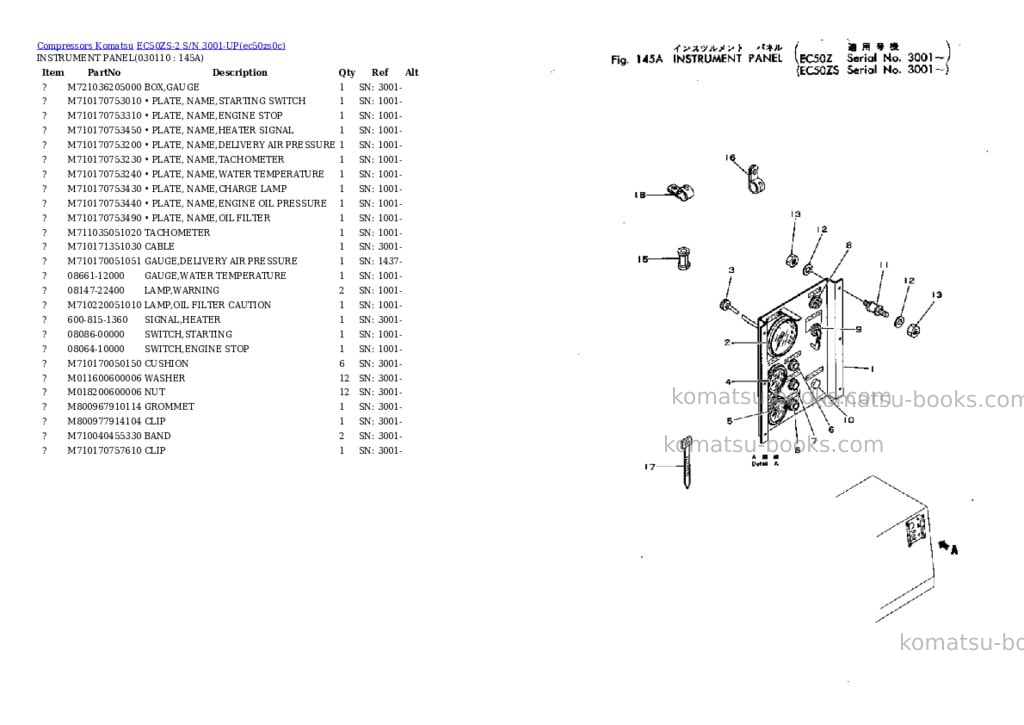 Komatsu ec50zs-2 s/n 3001-up Parts catalog cover Page 10 Komatsu ec50zs-2 s/n 3001-up Parts catalog cover Page 10