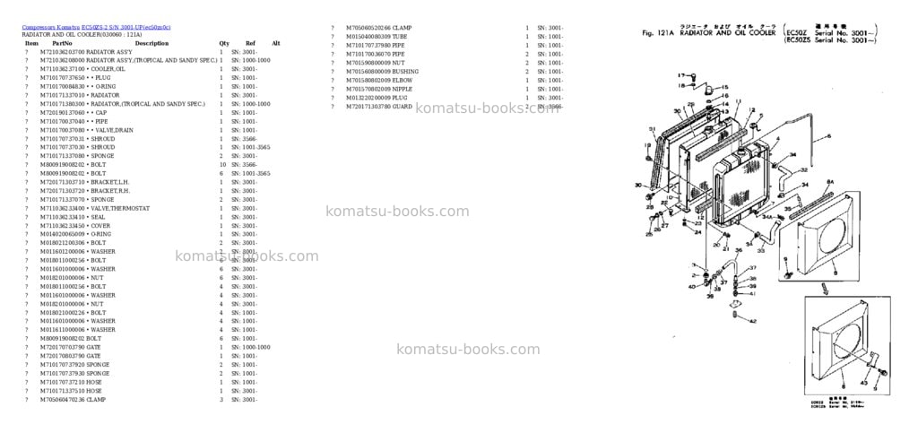Komatsu ec50zs-2 s/n 3001-up Parts catalog cover Page 5 Komatsu ec50zs-2 s/n 3001-up Parts catalog cover Page 5