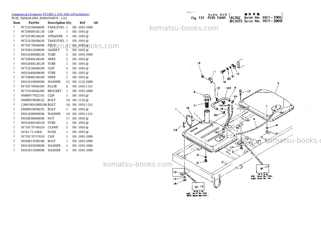 Komatsu ec50zs-2 s/n 3001-up Parts catalog cover Page 6 Komatsu ec50zs-2 s/n 3001-up Parts catalog cover Page 6