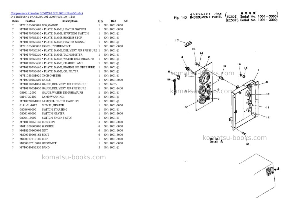 Komatsu ec50zs-2 s/n 3001-up Parts catalog cover Page 9 Komatsu ec50zs-2 s/n 3001-up Parts catalog cover Page 9