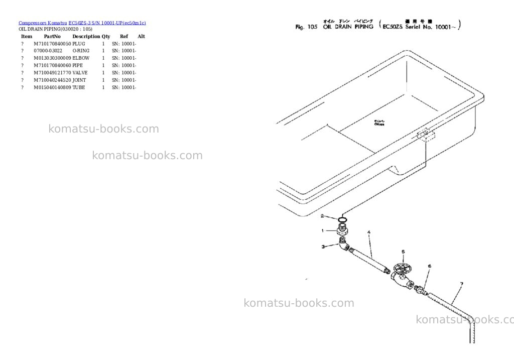 Komatsu ec50zs-3 s/n 10001-up Parts catalog cover Komatsu ec50zs-3 s/n 10001-up Parts catalog cover