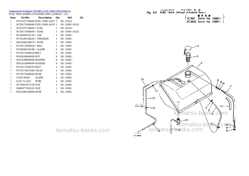 Komatsu ec50zs-3 s/n 10001-up Parts catalog cover Page 4 Komatsu ec50zs-3 s/n 10001-up Parts catalog cover Page 4