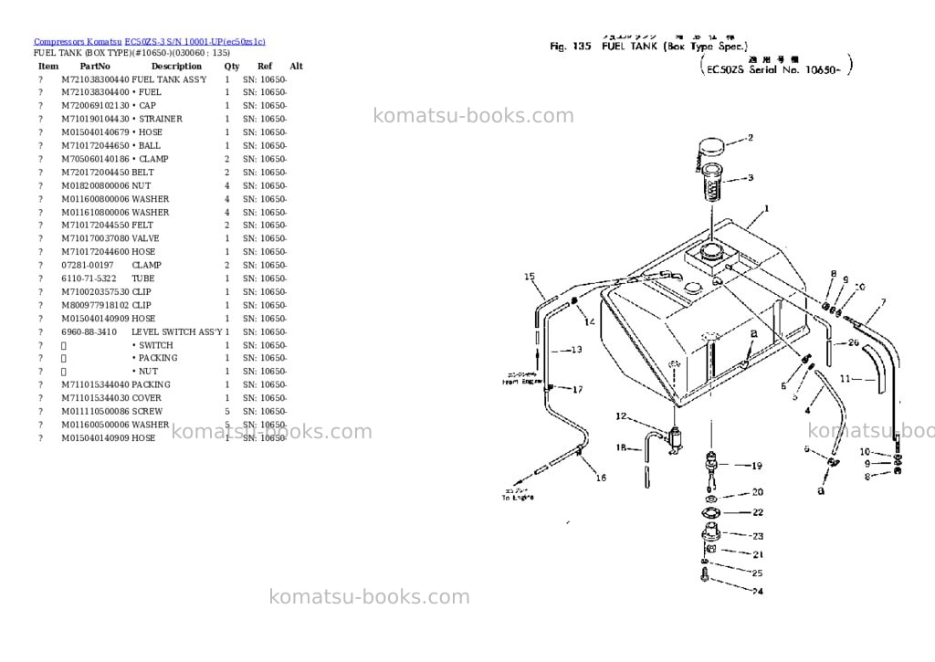 Komatsu ec50zs-3 s/n 10001-up Parts catalog cover Page 5 Komatsu ec50zs-3 s/n 10001-up Parts catalog cover Page 5