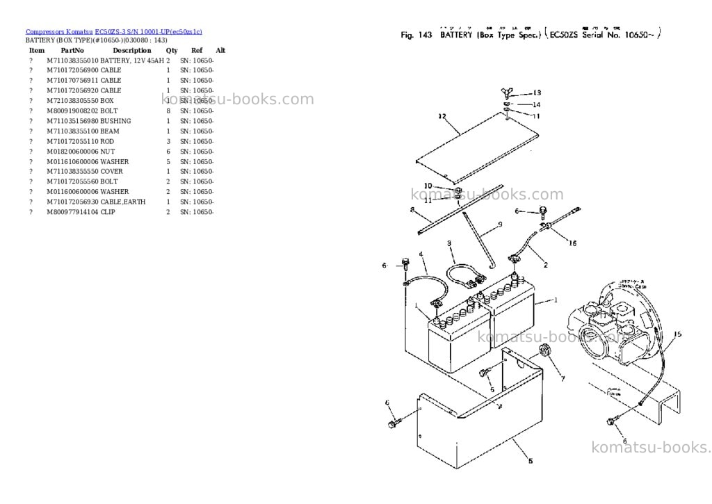 Komatsu ec50zs-3 s/n 10001-up Parts catalog cover Page 7 Komatsu ec50zs-3 s/n 10001-up Parts catalog cover Page 7