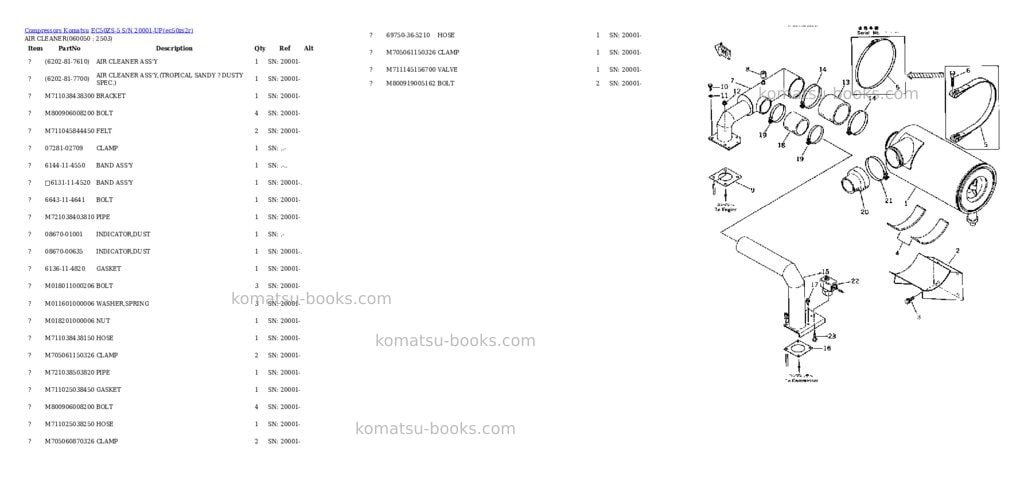 Komatsu ec50zs-5 s/n 20001-up Parts catalog cover Page 10