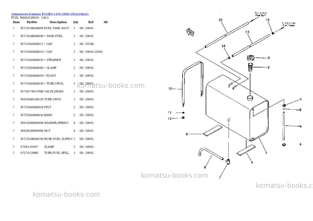 Komatsu ec50zs-5 s/n 20001-up Parts catalog cover Page 2