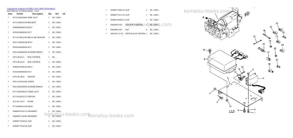 Komatsu ec50zs-5 s/n 20001-up Parts catalog cover Page 5