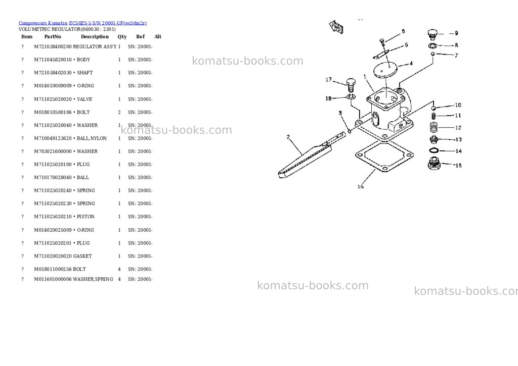 Komatsu ec50zs-5 s/n 20001-up Parts catalog cover Page 8