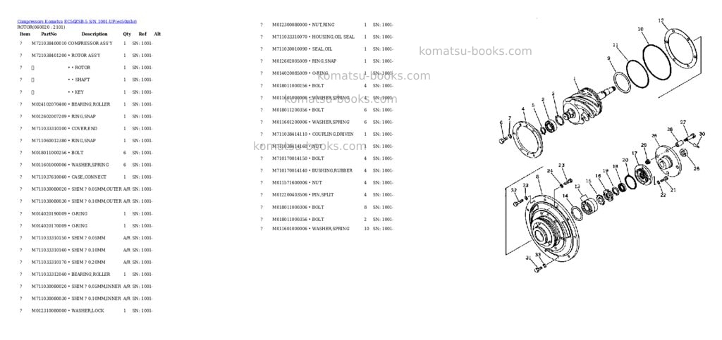 Komatsu ec50zsb-5 s/n 1001-up Parts catalog cover Page 7