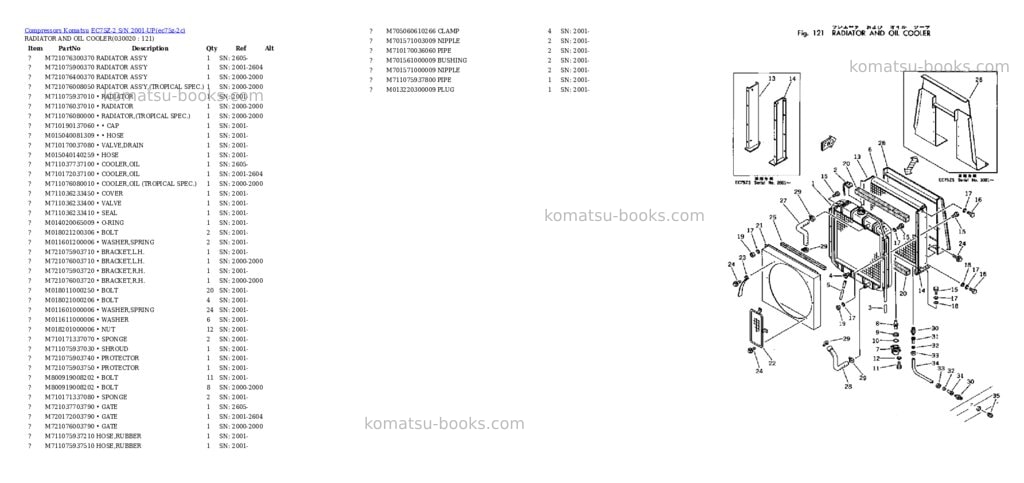 Komatsu ec75z-2 s/n 2001-up Parts catalog cover