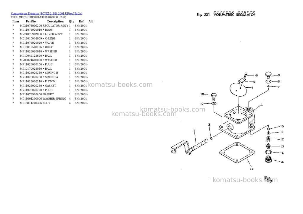 Komatsu ec75z-2 s/n 2001-up Parts catalog cover Page 9