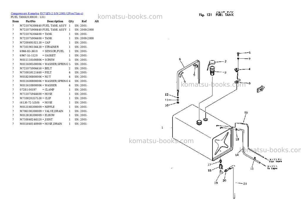Komatsu ec75zs-2 s/n 2001-up Parts catalog cover Page 2 Komatsu ec75zs-2 s/n 2001-up Parts catalog cover Page 2