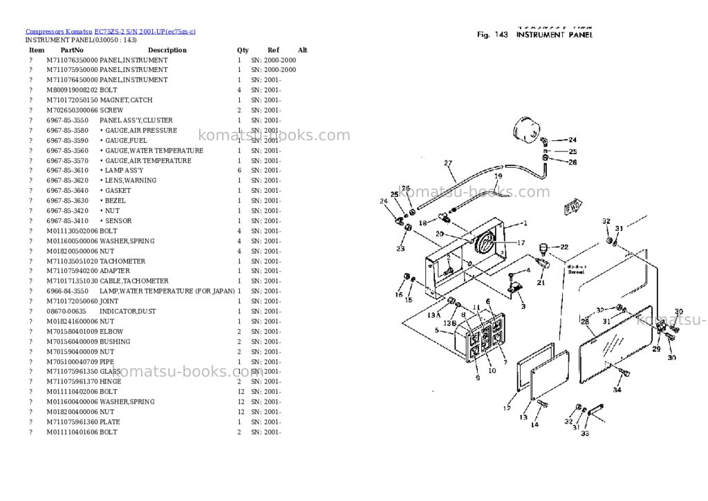 Komatsu ec75zs-2 s/n 2001-up Parts catalog cover Page 4 Komatsu ec75zs-2 s/n 2001-up Parts catalog cover Page 4