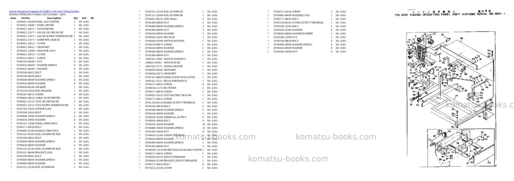 Komatsu eg125bs-2 s/n 4501-up Parts catalog cover Page 3 Komatsu eg125bs-2 s/n 4501-up Parts catalog cover Page 3