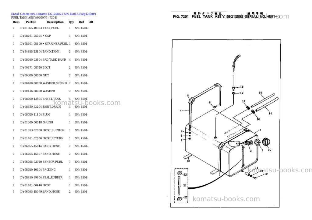 Komatsu EG125BS-2 S/N 4501-UP Parts catalog cover Page 6 Komatsu EG125BS-2 S/N 4501-UP Parts catalog cover Page 6