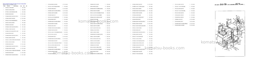 Komatsu EG125BS-2 S/N 4501-UP Parts catalog cover Page 7 Komatsu EG125BS-2 S/N 4501-UP Parts catalog cover Page 7