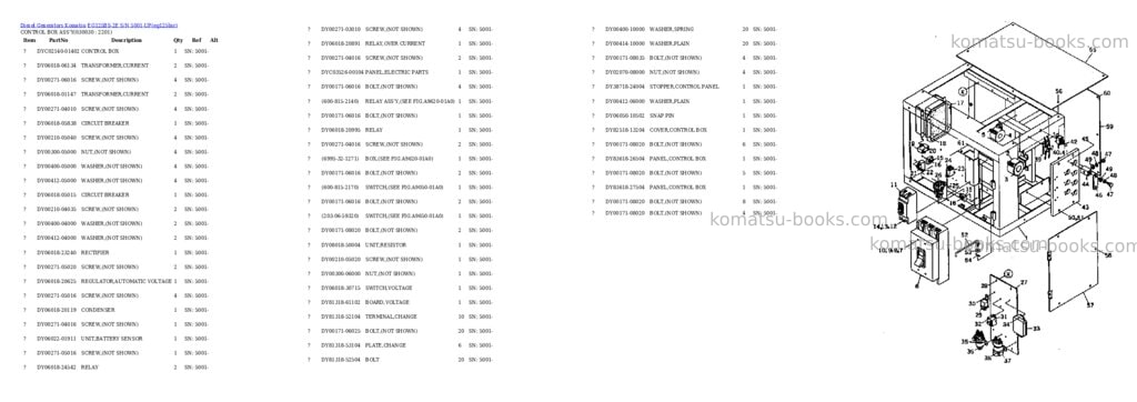 Komatsu eg125bs-2e s/n 5001-up Parts catalog cover Page 3 Komatsu eg125bs-2e s/n 5001-up Parts catalog cover Page 3