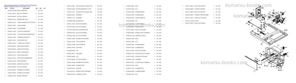 Komatsu eg125bs-2e s/n 5001-up Parts catalog cover Page 5 Komatsu eg125bs-2e s/n 5001-up Parts catalog cover Page 5