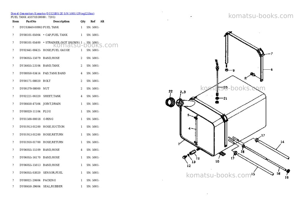 Komatsu eg125bs-2e s/n 5001-up Parts catalog cover Page 8 Komatsu eg125bs-2e s/n 5001-up Parts catalog cover Page 8