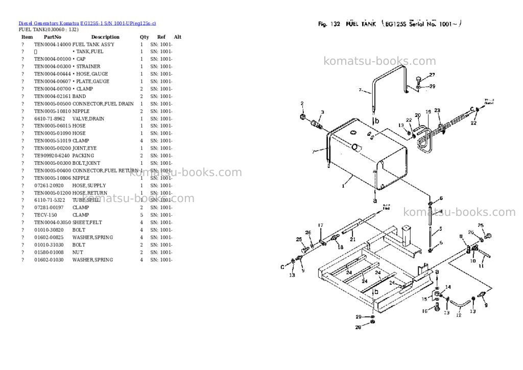 Komatsu eg125s-1 s/n 1001-up Parts catalog cover Page 5 Komatsu eg125s-1 s/n 1001-up Parts catalog cover Page 5