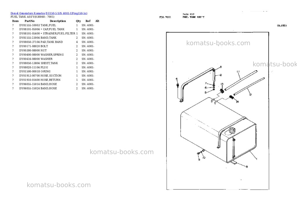 Komatsu eg150-5 s/n 4001-up Parts catalog cover Page 5 Komatsu eg150-5 s/n 4001-up Parts catalog cover Page 5