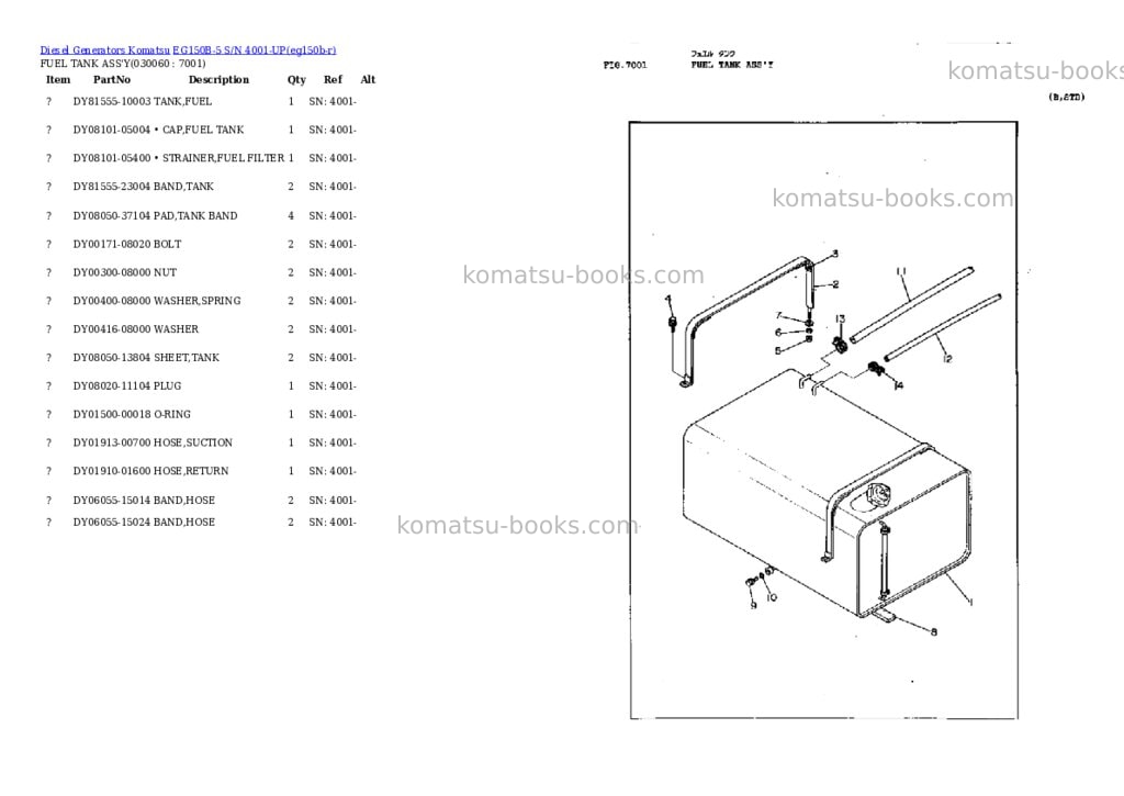 Komatsu eg150b-5 s/n 4001-up Parts catalog cover Page 6 Komatsu eg150b-5 s/n 4001-up Parts catalog cover Page 6