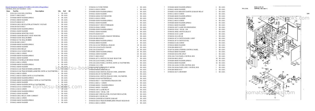 Komatsu EG150BS-5 S/N 4001-UP Parts catalog cover Page 2 Komatsu EG150BS-5 S/N 4001-UP Parts catalog cover Page 2