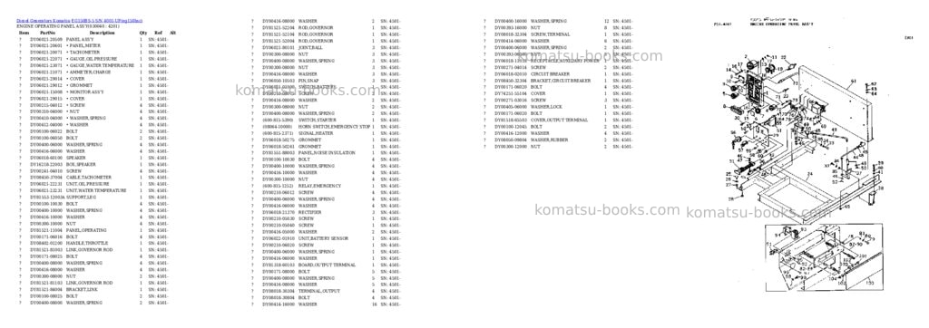 Komatsu EG150BS-5 S/N 4001-UP Parts catalog cover Page 4 Komatsu EG150BS-5 S/N 4001-UP Parts catalog cover Page 4