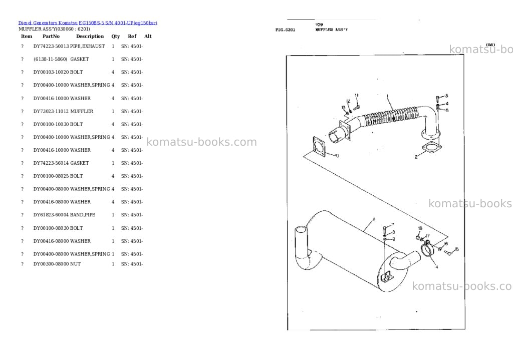 Komatsu eg150bs-5 s/n 4001-up Parts catalog cover Page 6 Komatsu eg150bs-5 s/n 4001-up Parts catalog cover Page 6