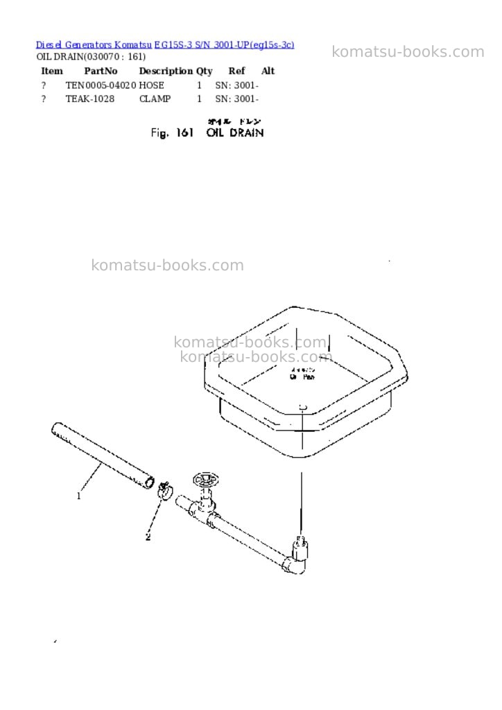 Komatsu eg15s-3 s/n 3001-up Parts catalog cover Page 7
