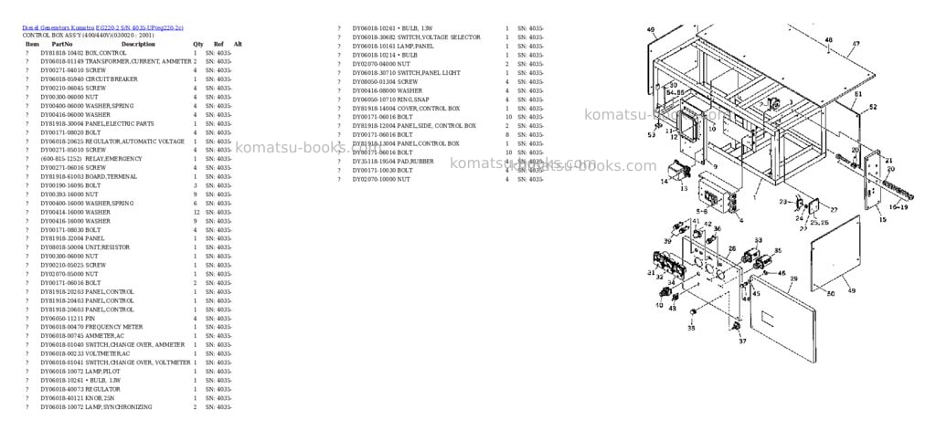Komatsu eg220-2 s/n 4035-up Parts catalog cover Komatsu eg220-2 s/n 4035-up Parts catalog cover