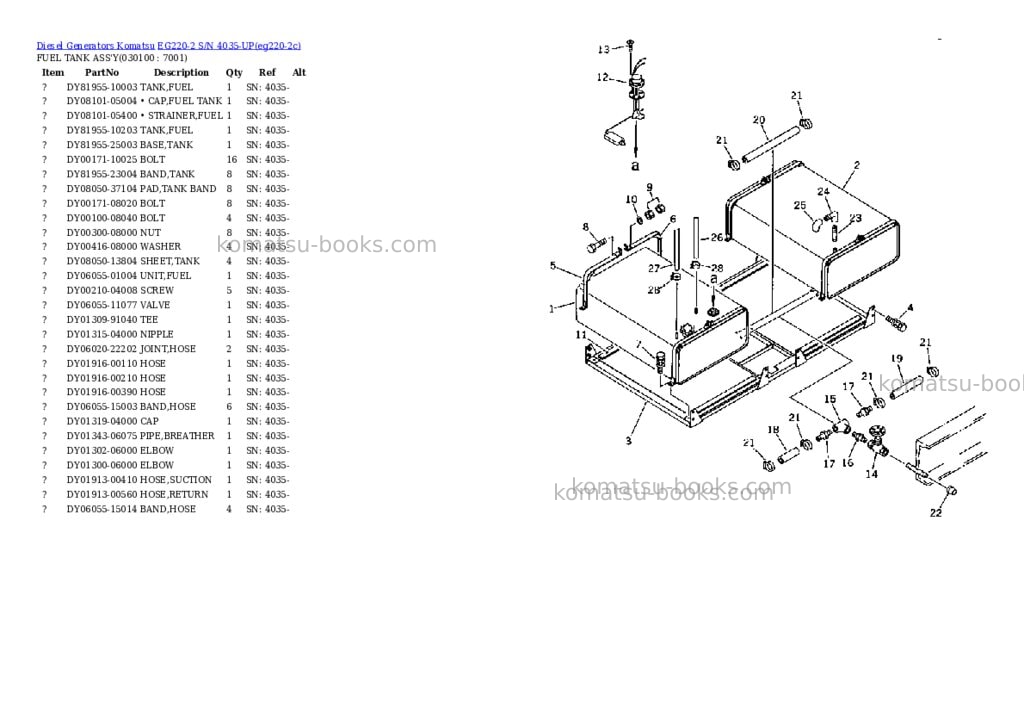 Komatsu eg220-2 s/n 4035-up Parts catalog cover Page 9 Komatsu eg220-2 s/n 4035-up Parts catalog cover Page 9