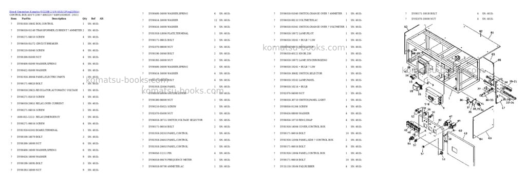 Komatsu eg220b-2 s/n 4035-up Parts catalog cover Page 2