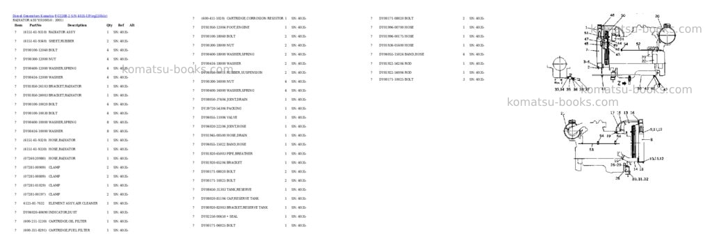 Komatsu eg220b-2 s/n 4035-up Parts catalog cover Page 4