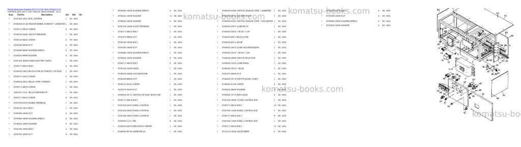 Komatsu eg275-2 s/n 5001-up Parts catalog cover Page 2 Komatsu eg275-2 s/n 5001-up Parts catalog cover Page 2