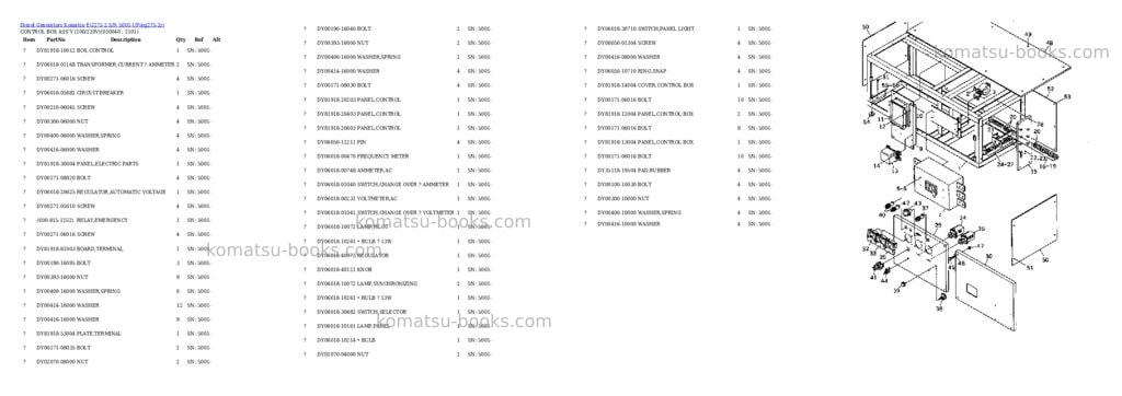 Komatsu eg275-2 s/n 5001-up Parts catalog cover Page 3 Komatsu eg275-2 s/n 5001-up Parts catalog cover Page 3