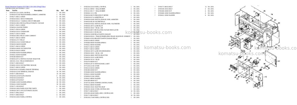 Komatsu EG275BS-2 S/N 5001-UP Parts catalog cover