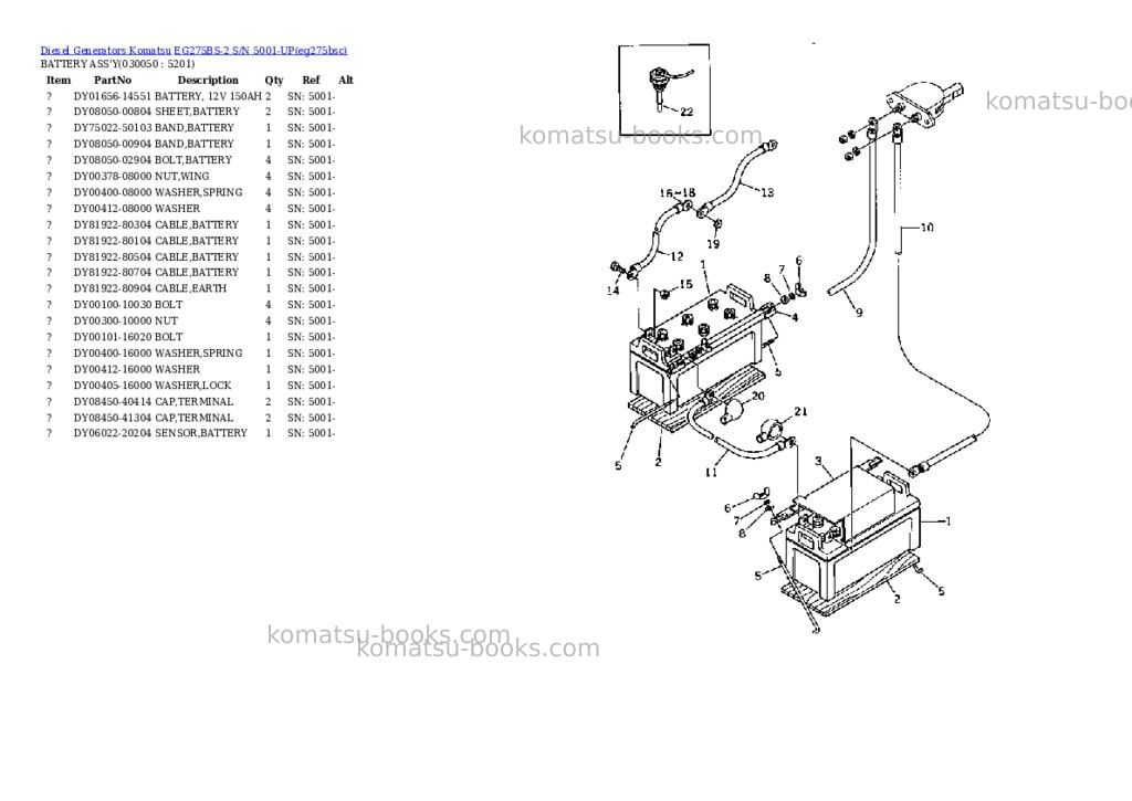 Komatsu EG275BS-2 S/N 5001-UP Parts catalog cover Page 4