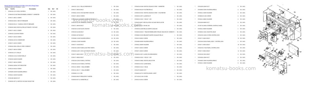 Komatsu eg275bs-2 s/n 5001-up Parts catalog cover Page 2