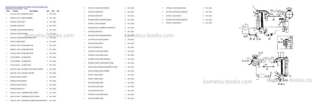 Komatsu eg275bs-2 s/n 5001-up Parts catalog cover Page 3