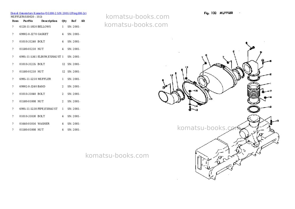 Komatsu eg300-2 s/n 2001-up Parts catalog cover Komatsu eg300-2 s/n 2001-up Parts catalog cover