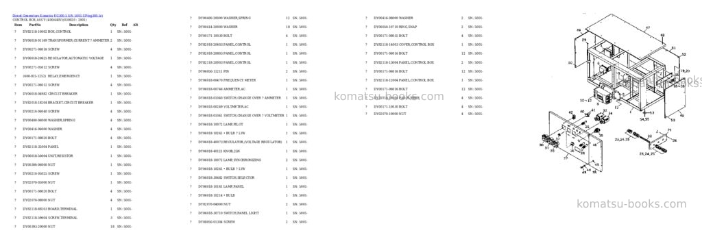 Komatsu eg300-5 s/n 5001-up Parts catalog cover