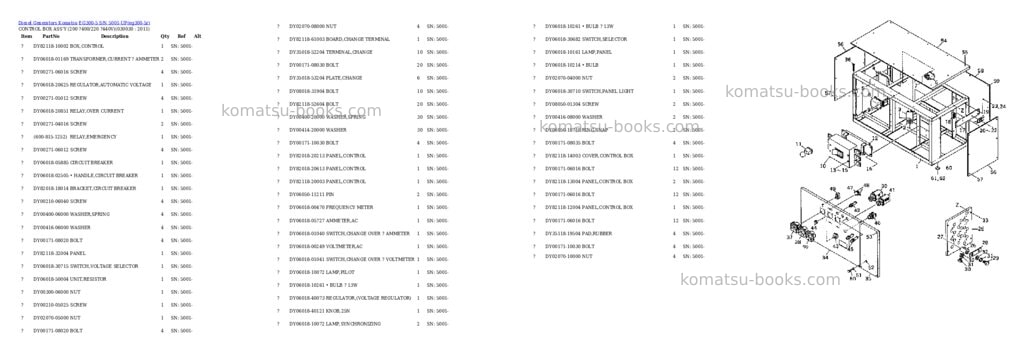 Komatsu eg300-5 s/n 5001-up Parts catalog cover Page 2